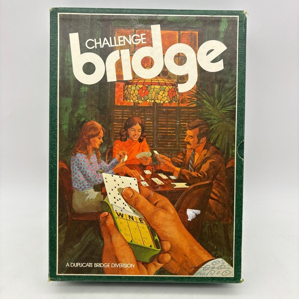 VINTAGE Challenge Bridge COMPLETE 3M 1973 Bookshelf Classic Card Game